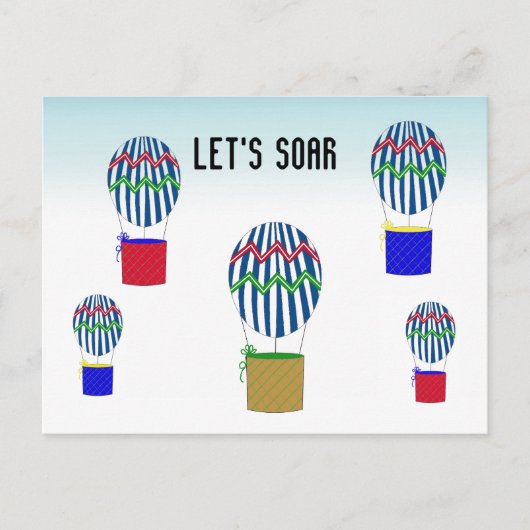 Reizen met Heet Lucht Ballon Briefkaart (Voorkant)