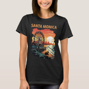 Reizen met het Santa Monica Pier-reuzenrad T-shirt