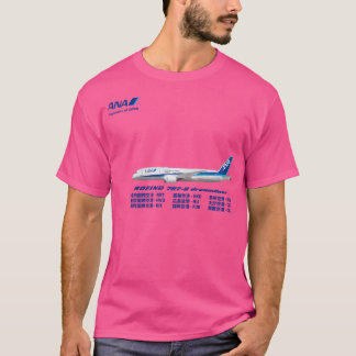 Reizen met het vliegtuig t-shirt