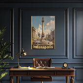 Reizen met Indianapolis-retrolook Poster