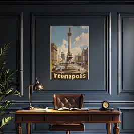 Reizen met Indianapolis-retrolook Poster