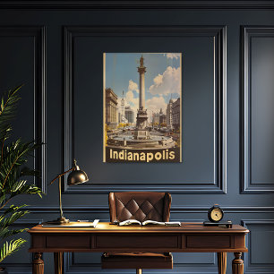 Reizen met Indianapolis-retrolook Poster