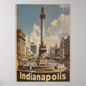 Reizen met Indianapolis-retrolook Poster (Voorkant)