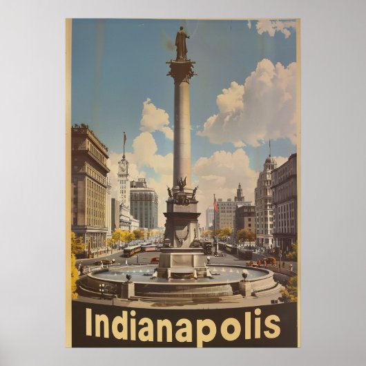 Reizen met Indianapolis-retrolook Poster (Voorkant)