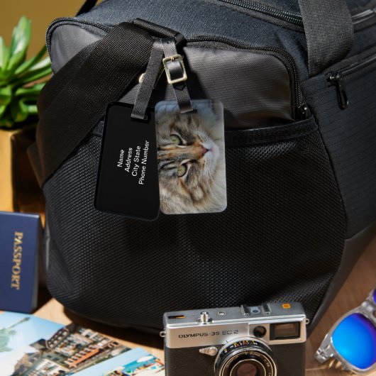 Reizen met kat/kattenliefhebber bagagelabel (Voorkant /achterkant)