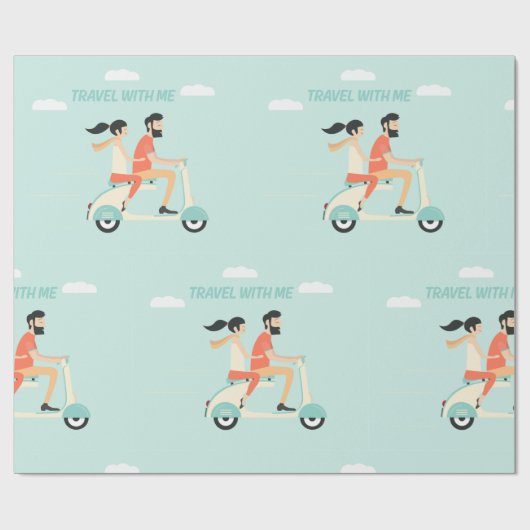 Reizen met mij cadeaupapier (Vlak)