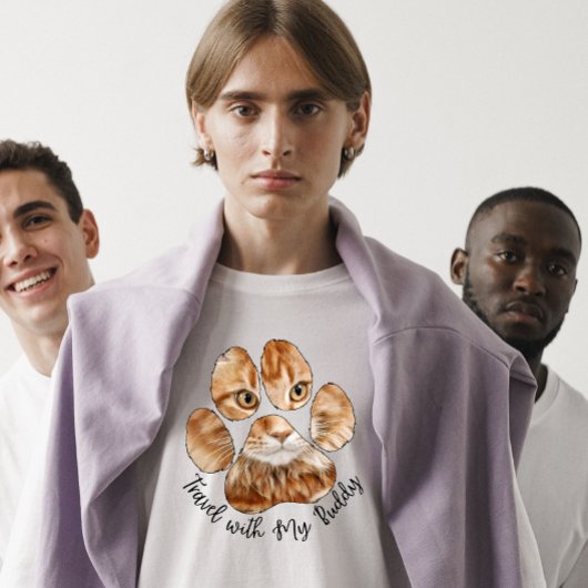 Reizen met mijn Buddy Cat Paw Vakantie T-shirt