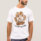 Reizen met mijn Buddy Cat Paw Vakantie T-shirt (Voorkant)