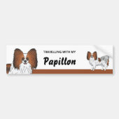 Reizen Met Mijn Rode Sabel Papillon Hond Bumpersticker (Voorkant)