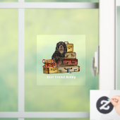 Reizen met mijn zwarte en Tan Cavalier Raamsticker (Huis)