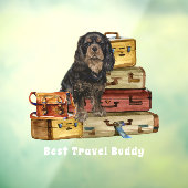 Reizen met mijn zwarte en Tan Cavalier Raamsticker (Vel 3)