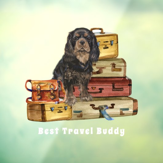 Reizen met mijn zwarte en Tan Cavalier Raamsticker (Vel 3)