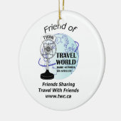 Reizen met Show kerstversiering op de Wereld Radio Keramisch Ornament (Links)