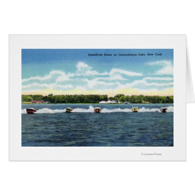 Reizen met snelboot op het meer (Voorkant Horizontaal)