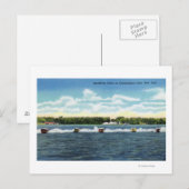 Reizen met snelboot op het meer briefkaart (Voorkant / Achterkant)