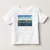 Reizen met snelboot op het meer kinder shirts (Voorkant)
