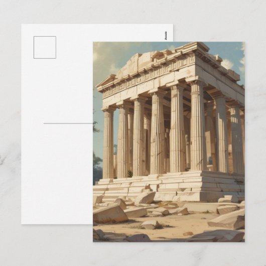 Reizen met stijl Athene Griekenland Parthenon Temp Feestdagenkaart (Voorkant / Achterkant)