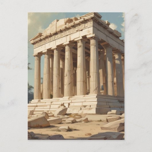 Reizen met stijl Athene Griekenland Parthenon Temp Feestdagenkaart (Voorkant)
