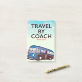 Reizen met touringcar Britse reisposter Post-it® Notes (Op bureau)