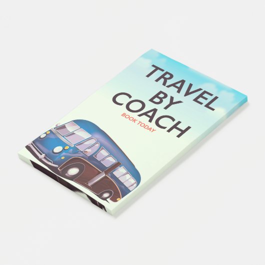 Reizen met touringcar Britse reisposter Post-it® Notes (Schuin)