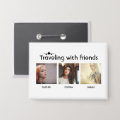 Reizen met vrienden button (Voorkant / Achterkant)