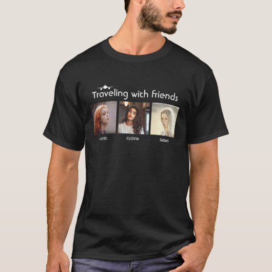 Reizen met vrienden t-shirt (Voorkant)