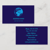 Reizen met Wereldbol Logo Visitekaartje (Voorkant / Achterkant)