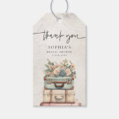 Reizen Miss naar Mrs  Floral Vrijgezellenfeest Cadeaulabel (Voorkant)