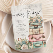 Reizen Miss naar Mrs Floral Vrijgezellenfeest Kaart