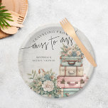 Reizen Miss naar Mrs  Floral Vrijgezellenfeest Papieren Bordje<br><div class="desc">Reizen Miss naar mevrouw  Bloemen Vrijgezellenfeest Papier Borden</div>