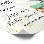 Reizen Miss naar Mrs Vrijgezellenfeest Welkomstbor Poster (Hoek)