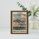 Reizen Montana, vintage poster, Briefkaart (Staand voorkant)