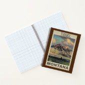 Reizen Montana, vintage poster, Notitieboek (Binnen)