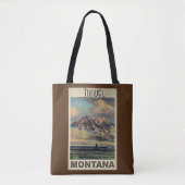 Reizen Montana, vintage poster, Tote Bag (Voorkant)