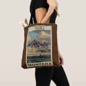 Reizen Montana, vintage poster, Tote Bag (Dichtbij)