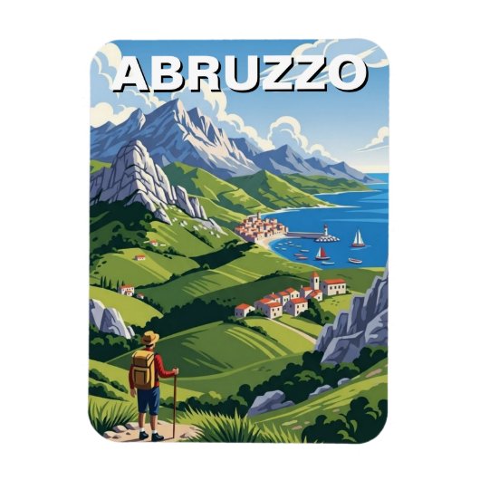 Reizen naar Abruzzo Italië Magneet (Verticaal)