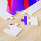 Reizen naar abstracte toekomstkunst legpuzzel (Zijkant)