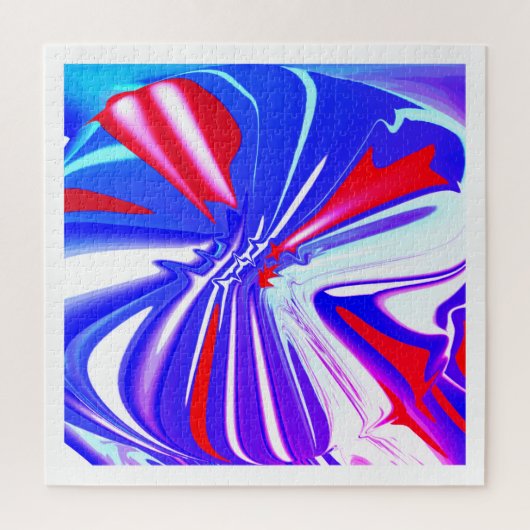Reizen naar abstracte toekomstkunst legpuzzel (Verticaal)