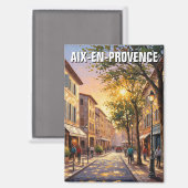 Reizen naar Aix-en-Provence Frankrijk Magneet (Voorkant / Achterkant)