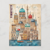 Reizen naar Alexandrië Egypte Briefkaart (Voorkant)