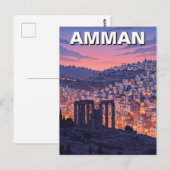 Reizen naar Amman Jordanië Briefkaart (Voorkant / Achterkant)