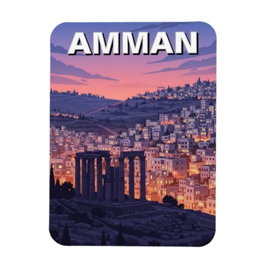 Reizen naar Amman Jordanië Magneet (Verticaal)