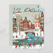 Reizen naar Amsterdam in de winter Briefkaart (Voorkant / Achterkant)