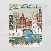 Reizen naar Amsterdam in de winter Briefkaart (Voorkant)