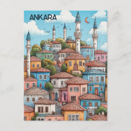 Reizen naar Ankara Turkije Briefkaart