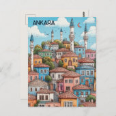 Reizen naar Ankara Turkije Briefkaart (Voorkant / Achterkant)