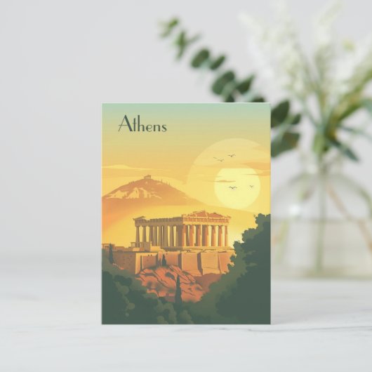 Reizen naar Athene Briefkaart (Staand voorkant)