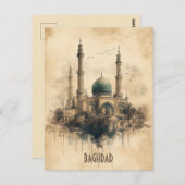 Reizen naar Bagdad Irak Briefkaart (Voorkant / Achterkant)