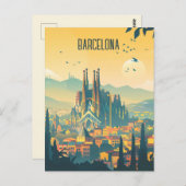 Reizen naar Barcelona Briefkaart (Voorkant / Achterkant)