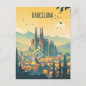 Reizen naar Barcelona Briefkaart (Voorkant)
